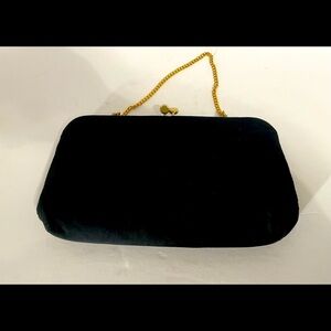 Vintage bobbie jerome Black Crepe Evening Bag